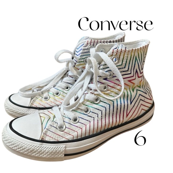 Converse Shoes - Converse Chuck Taylor High Top All Star Exploding Star 565396F Women’s size 6